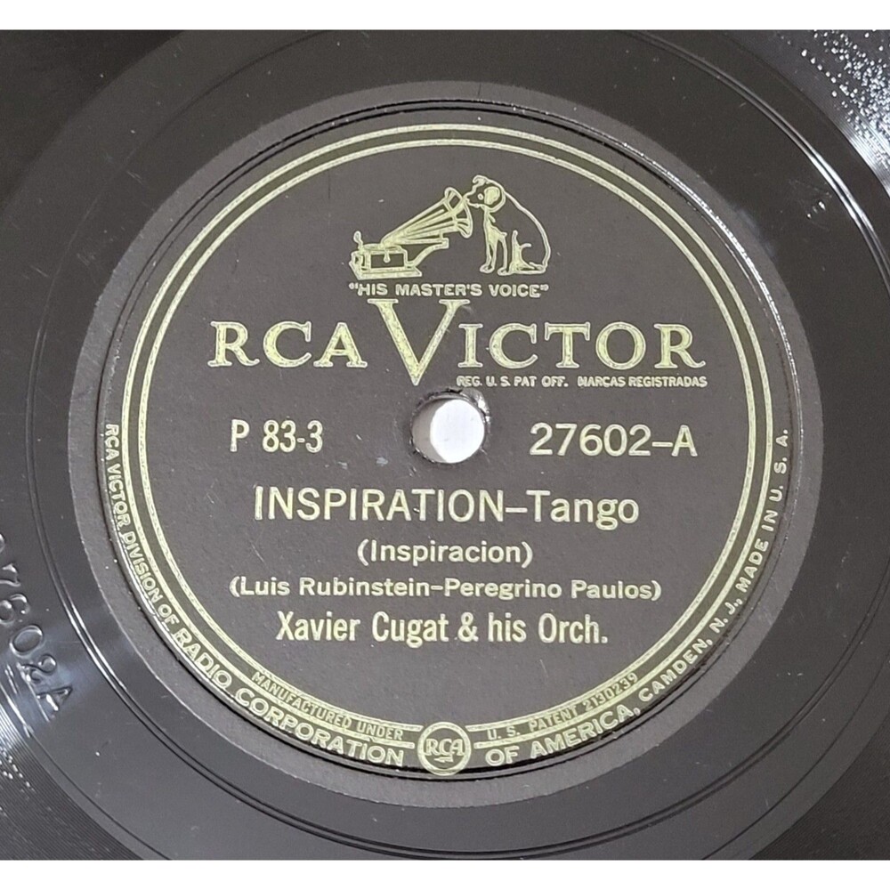 78 Latin Jazz XAVIER CUGAT Inspiration / Medias De Seda RCA VICTOR 27602 E